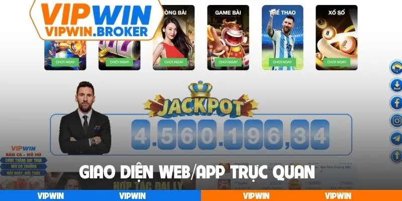 Giao diện web/app trực quan