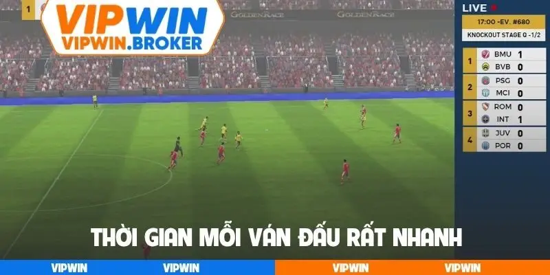 Thời gian mỗi ván đấu rất nhanh